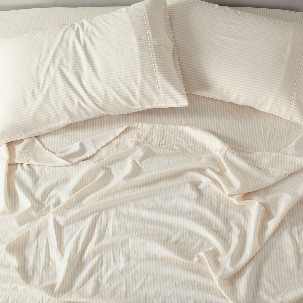 Royal Comfort Striped Flax Linen Blend Quilt Cover Set Soft Touch Bedding - King - Beige from Deals499 at Deals499
