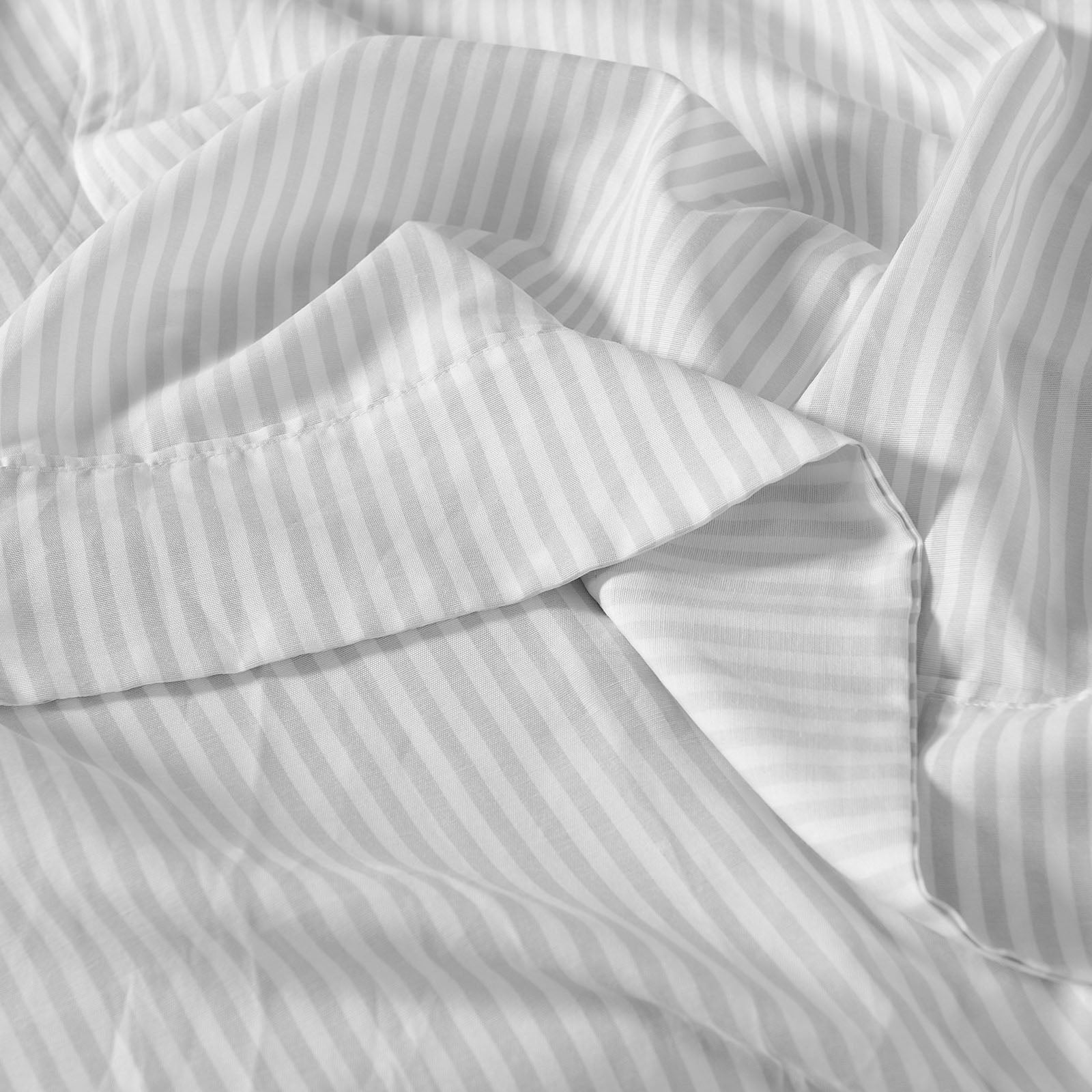 Royal Comfort Striped Flax Linen Blend Quilt Cover Set Soft Touch Bedding - King - Grey from Deals499 at Deals499
