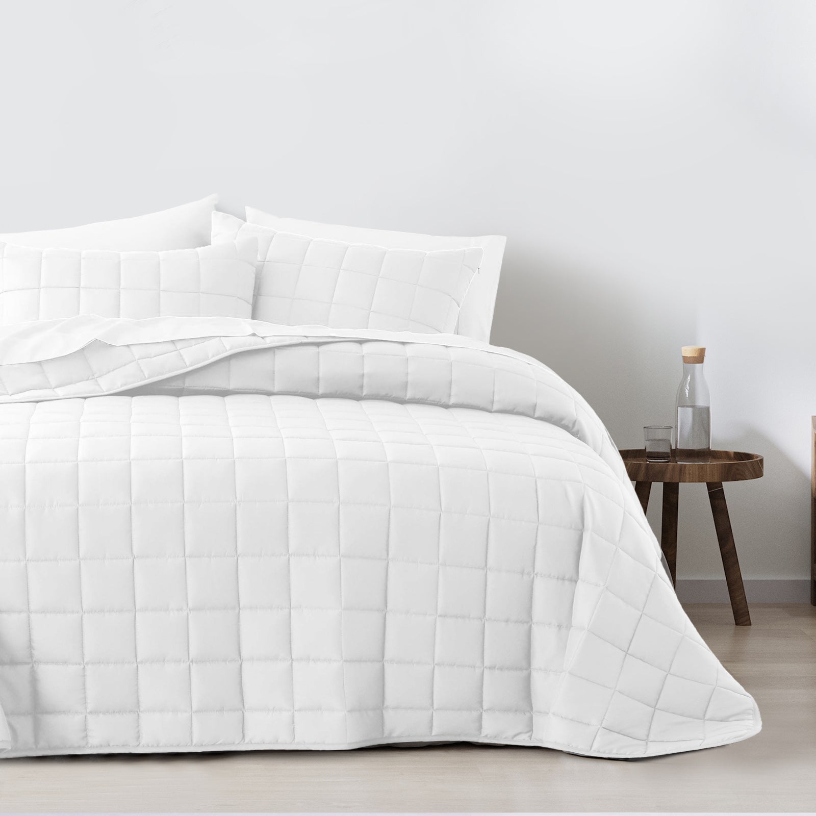 Royal Comfort Coverlet Set Bedspread Soft Touch Easy Care Breathable 3 Piece Set - Queen - White from Deals499 at Deals499