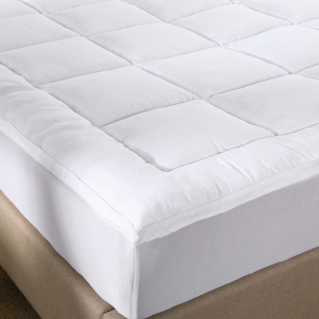 Royal Comfort 1000GSM Memory Mattress Topper Cover Protector Underlay Single White Deals499