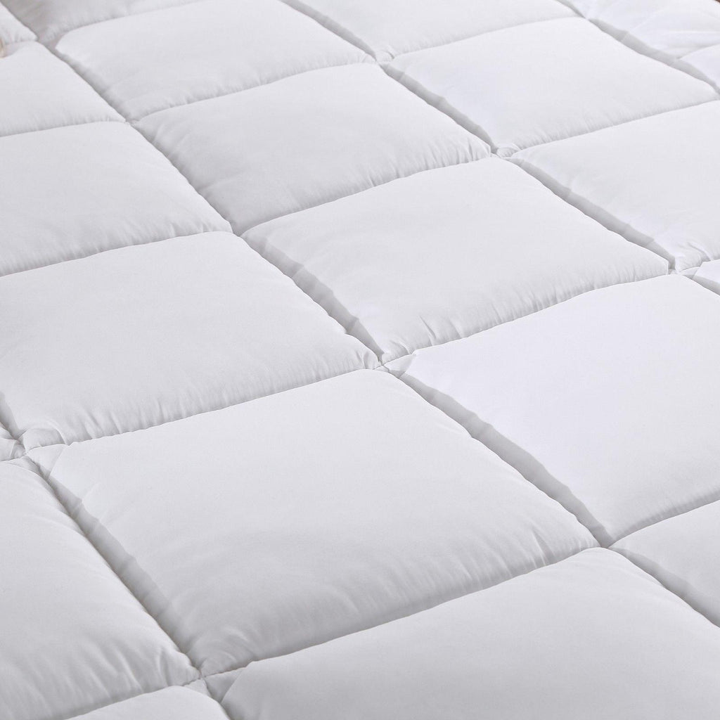 Royal Comfort 1000GSM Memory Mattress Topper Cover Protector Underlay Single White Deals499