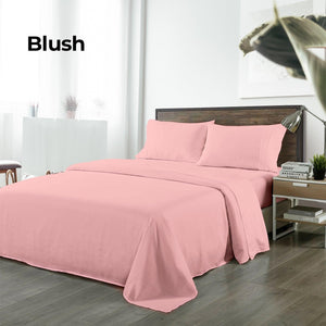 Royal Comfort Bamboo Blended Sheet & Pillowcases Set 1000TC Ultra Soft Bedding King Blush Deals499