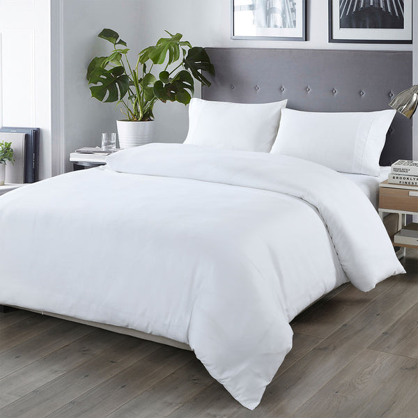 Royal Comfort Bamboo Blended Quilt Cover Set 1000TC Ultra Soft Luxury Bedding - Double - White from Deals499 at Deals499