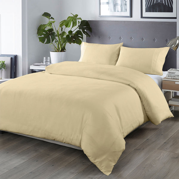 Royal Comfort Bamboo Blended Quilt Cover Set 1000TC Ultra Soft Luxury Bedding - Queen - Ivory from Deals499 at Deals499