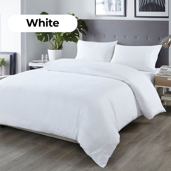 Royal Comfort Bamboo Blended Quilt Cover Set 1000TC Ultra Soft Luxury Bedding - King - White from Deals499 at Deals499