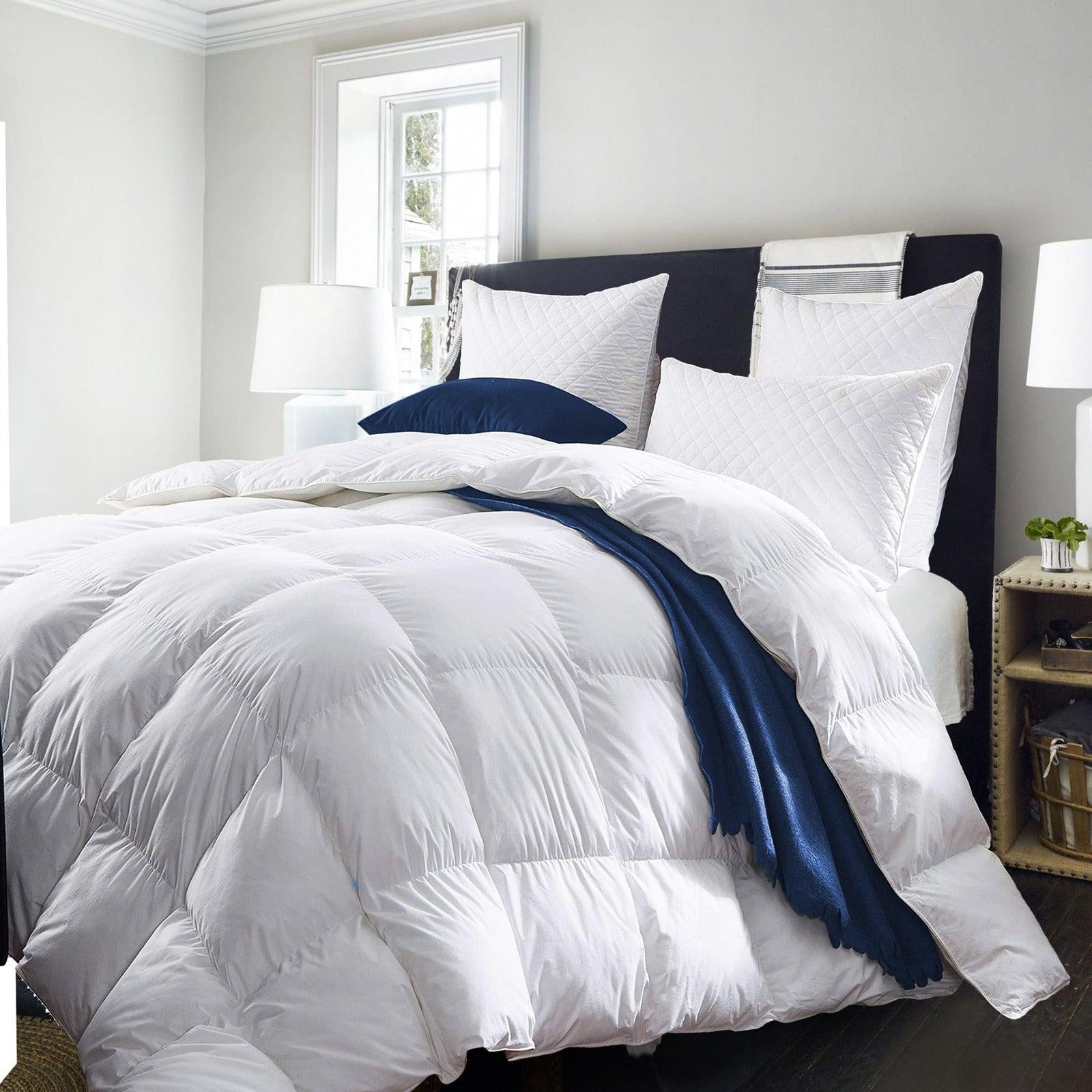Royal Comfort 50% Goose Feather 50% Down 500GSM Quilt Duvet Deluxe Soft Touch Single White Deals499