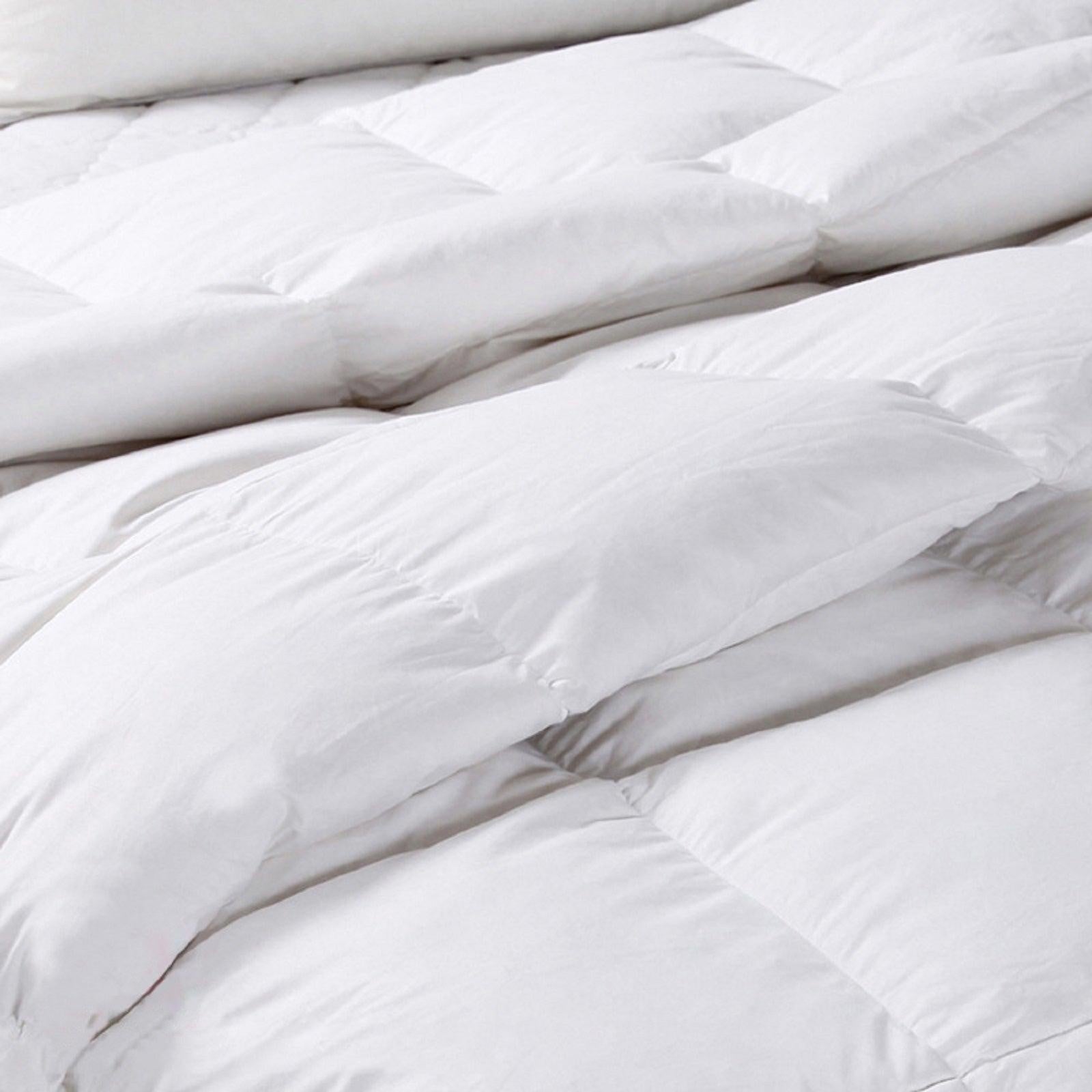 Royal Comfort 50% Goose Feather 50% Down 500GSM Quilt Duvet Deluxe Soft Touch Single White Deals499