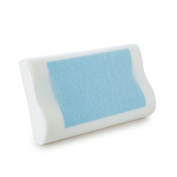 Royal Comfort Cooling Gel Contour High Density Memory Foam Pillow Single Pack 30 x 50 cm White, Blue Deals499