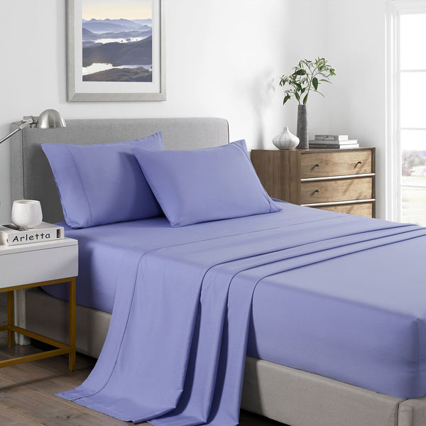 Royal Comfort 2000 Thread Count Bamboo Cooling Sheet Set Ultra Soft Bedding - King Single - Mid Blue from Deals499 at Deals499