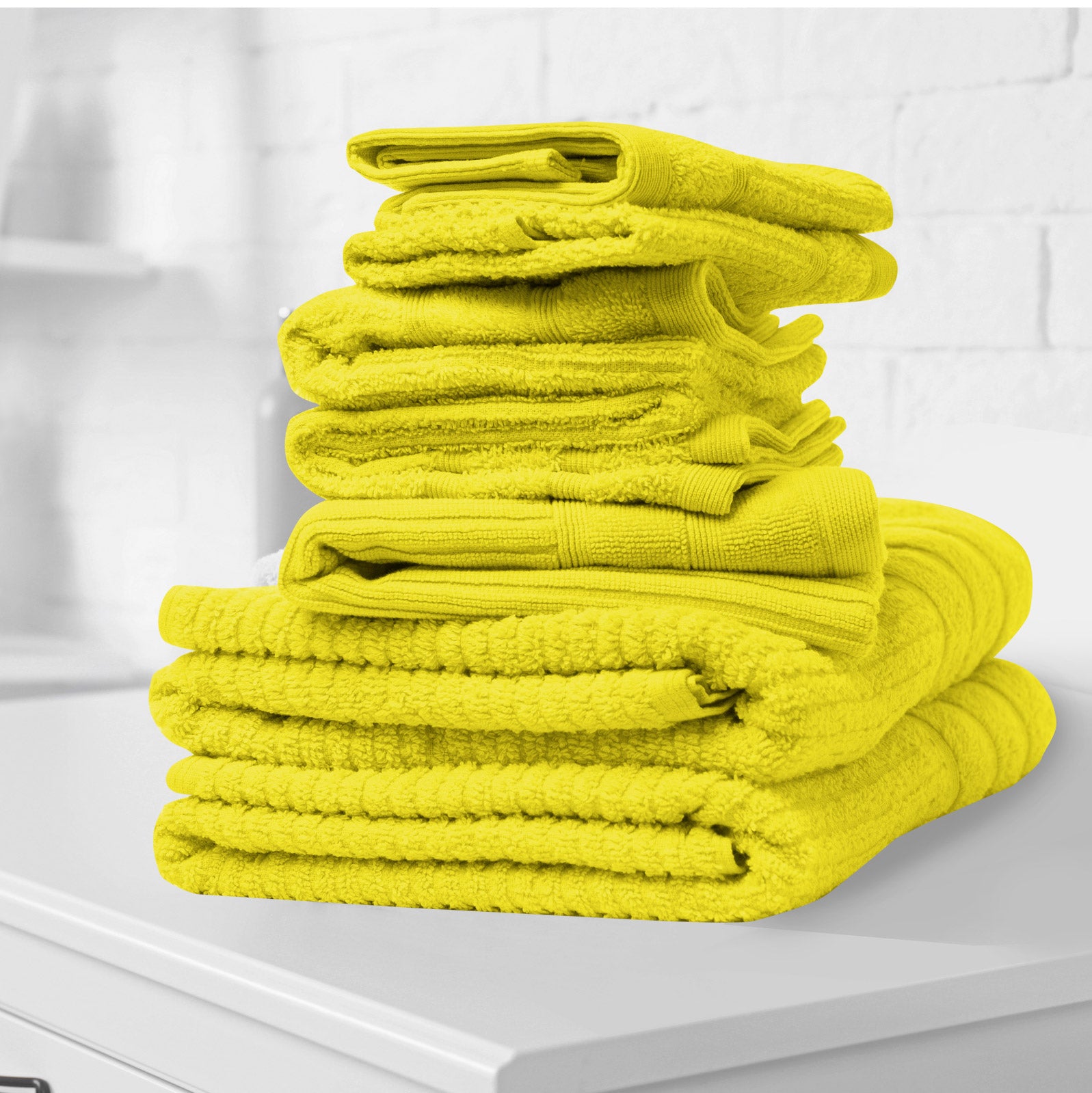Royal Comfort Eden Egyptian Cotton 600GSM 8 Piece Luxury Bath Towels Set Yellow Deals499