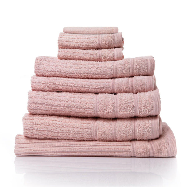 Royal Comfort Eden Egyptian Cotton 600GSM 8 Piece Luxury Bath Towels Set Blush Deals499