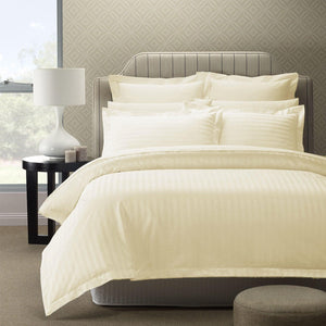 Royal Comfort 1200TC Quilt Cover Set Damask Cotton Blend Luxury Sateen Bedding Queen Pebble Deals499