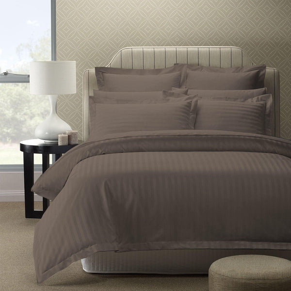Royal Comfort 1200TC Quilt Cover Set Damask Cotton Blend Luxury Sateen Bedding Queen Pewter Deals499