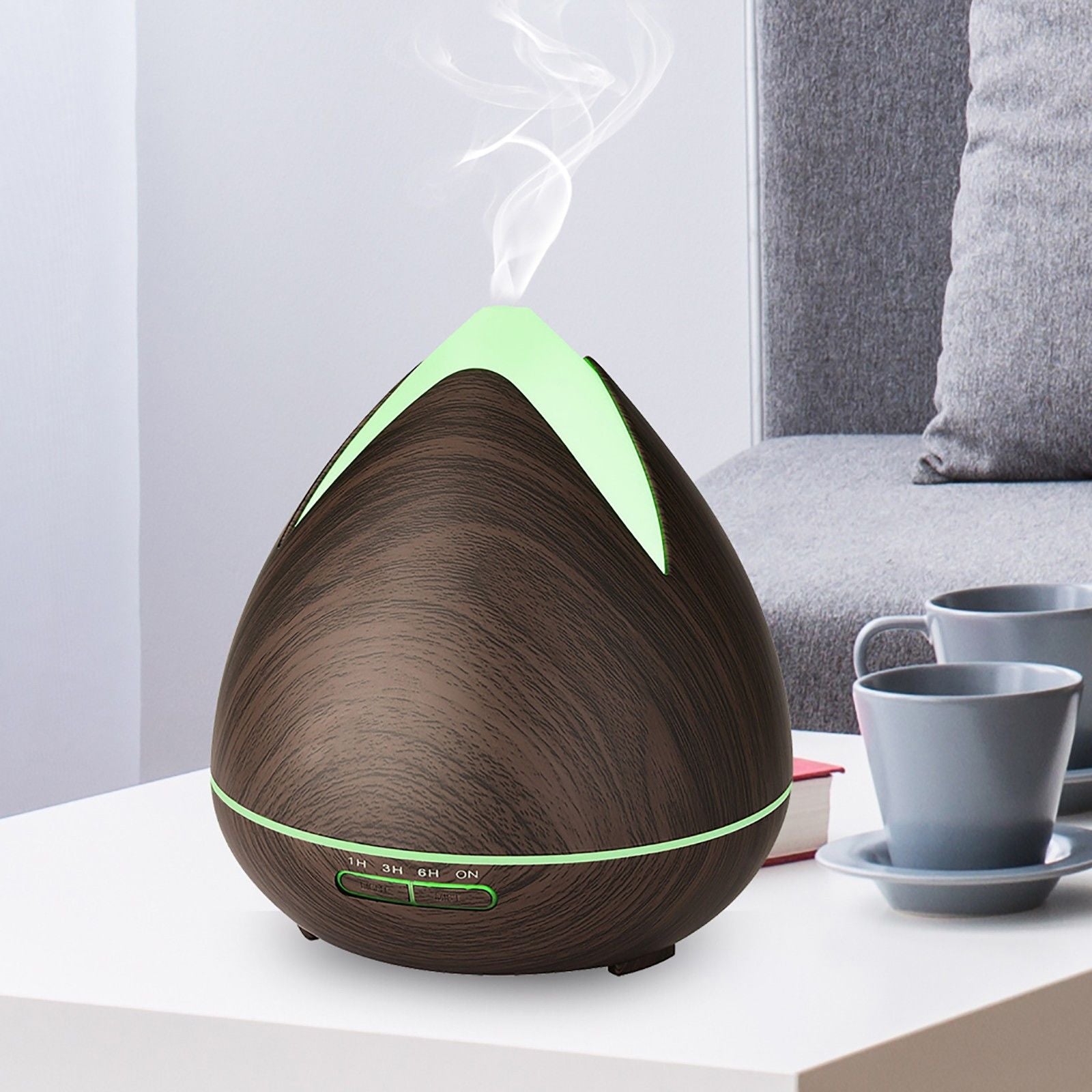 Essential Oils Ultrasonic Aromatherapy Diffuser Air Humidifier Purify 400ML - Dark Wood Deals499