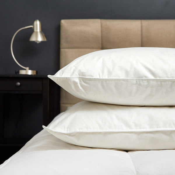 Goose Feather & Down Quilt 500GSM + Goose Feather and Down Pillows 2 Pack Combo Double White Deals499