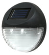 2 X Fence Lights Round Solar Powered LED Waterproof Outdoor Garden Wall Pathway Black Pack Deals499