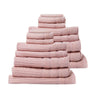 Royal Comfort 16 Piece Egyptian Cotton Eden Towel Set 600GSM Luxurious Absorbent Blush Deals499