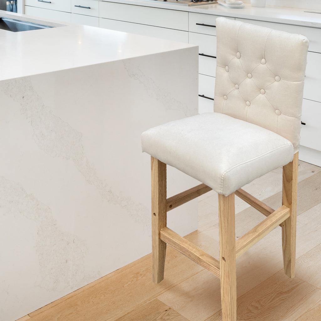 Milano Decor Hamptons Barstool Cream Chairs Kitchen Dining Chair Bar Stool Two Pack Deals499