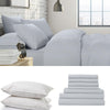 1500 Thread Count 6 Piece Combo And 2 Pack Duck Feather Down Pillows Bedding Set Indigo King Deals499