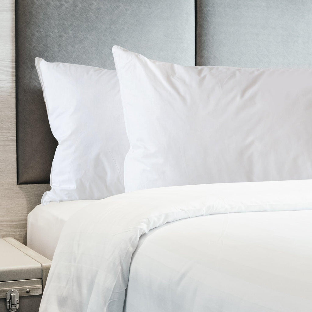 Royal Comfort 1800GSM Duck Feather Down Topper And 1000GSM 2 Pillows Set White King Single Deals499