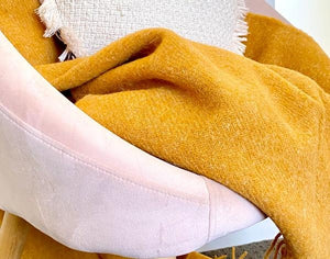 Brighton Throw - 100% NZ Wool - Mustard Deals499