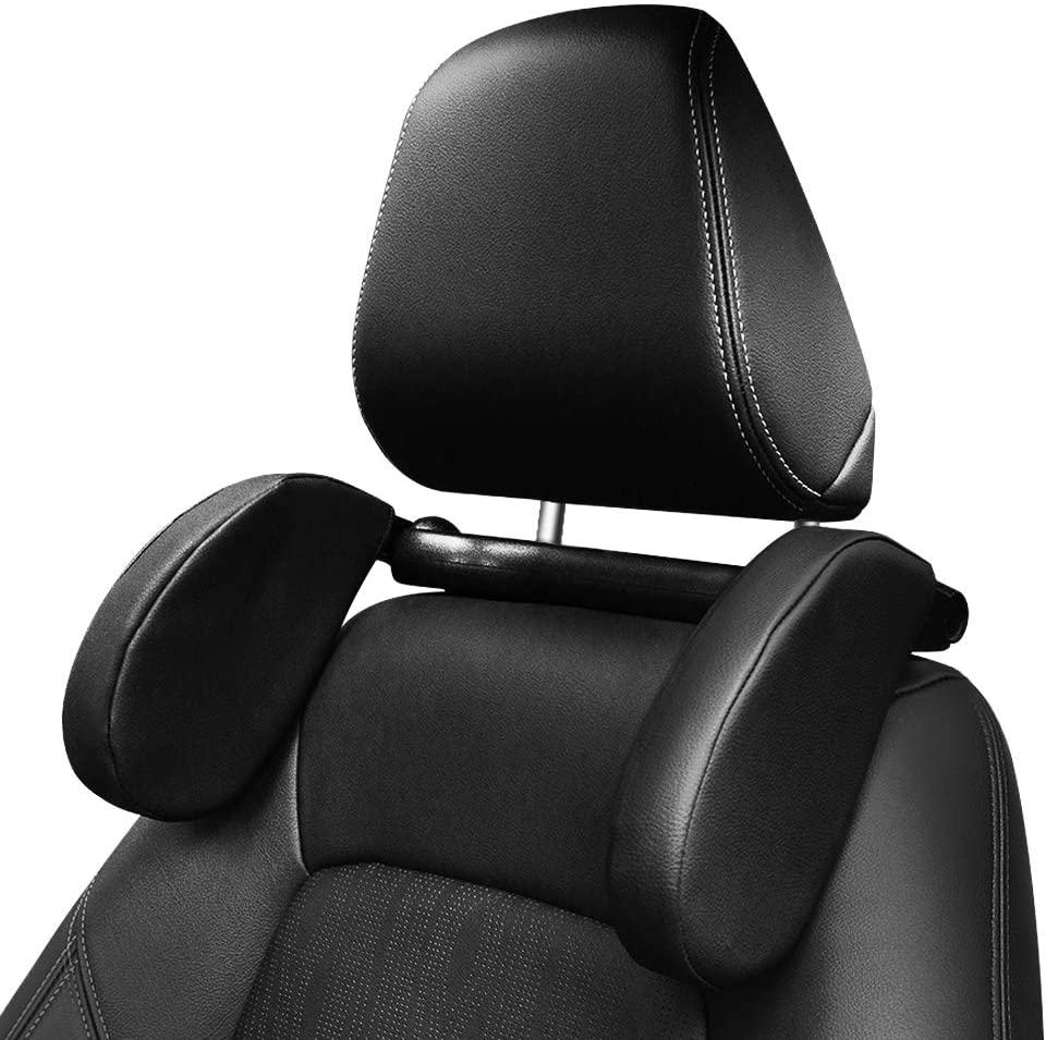 Car Travel Headrest 180 Adjustable and Washable Pillow PU Lether Deals499