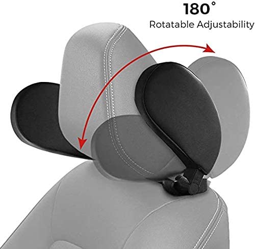 Car Travel Headrest 180 Adjustable and Washable Pillow PU Lether Deals499