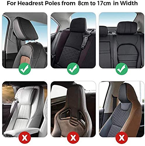 Car Travel Headrest 180 Adjustable and Washable Pillow PU Lether Deals499