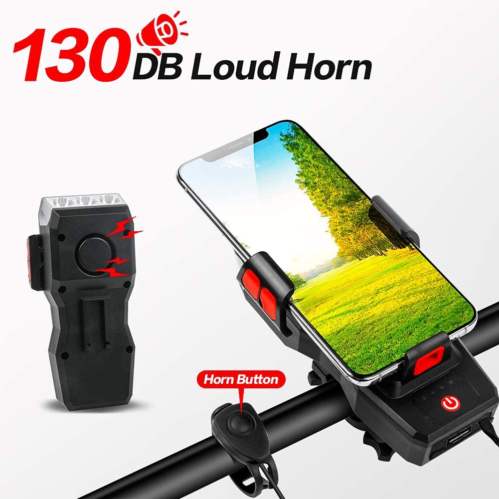 Bike LED Light 550LM Front and Back USB Rechargeable with 4000mAh Power Bank and IPX4 Waterproof Deals499