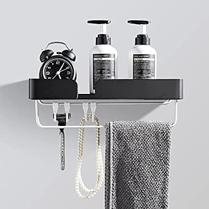 Bathroom 2-Tier Shelves Shower Caddy Wall for Kitchen Toilet Drilling Deals499