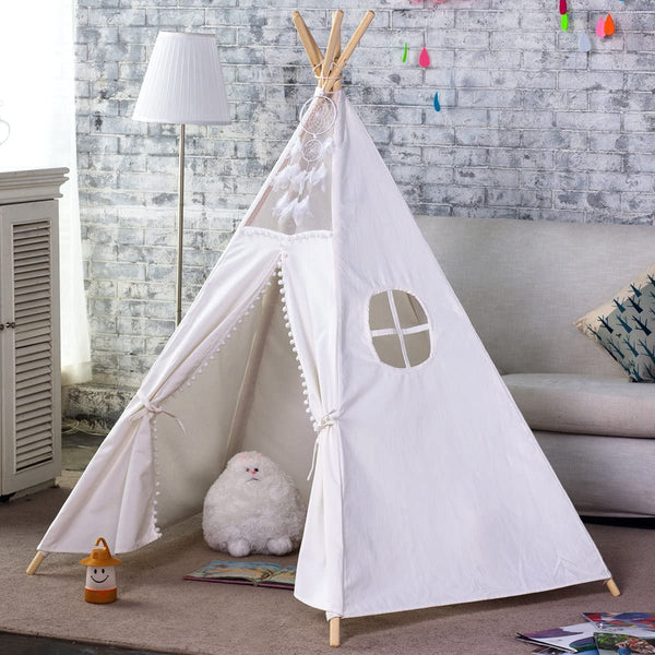 5 Poles Giant Kids Teepee Tent (Natural Canvas) Deals499