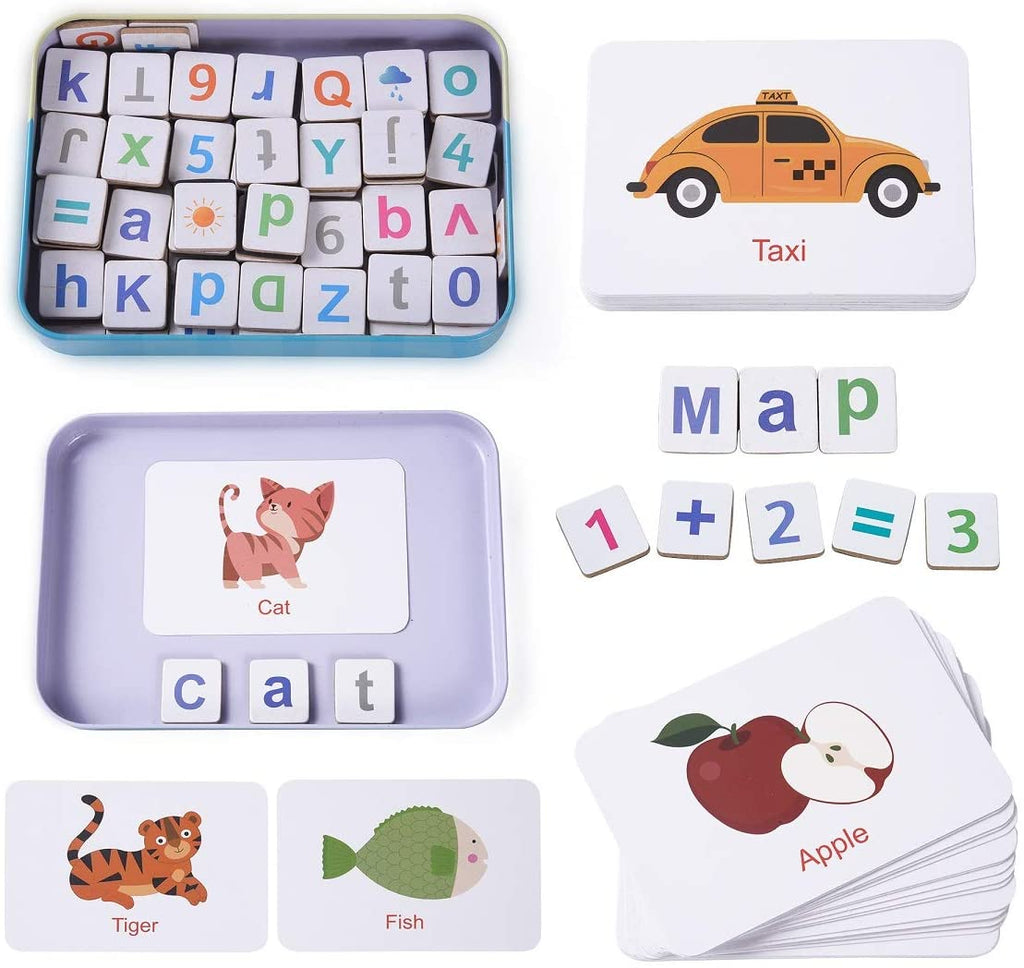 Wooden Magnetic Letters Numbers Alphabet Fridge Magnets Educational Toy Set Preschool Learning for 3 to 5 Years Kid Toddler Deals499