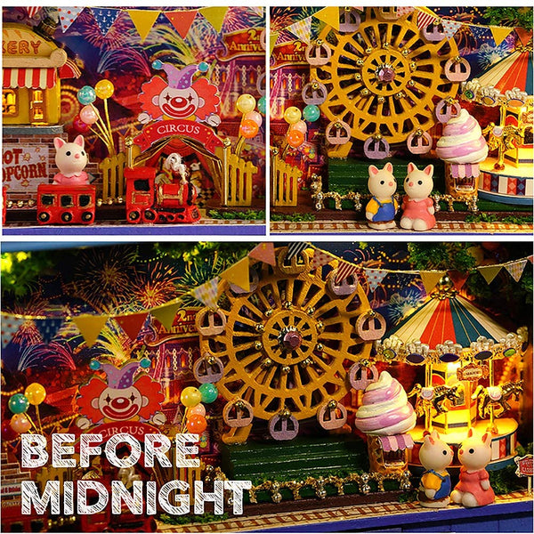 Box Theatre Doll House Furniture Miniature, 1:24 Dollhouse Kit for Kids (Starlight Amusement Park) Deals499