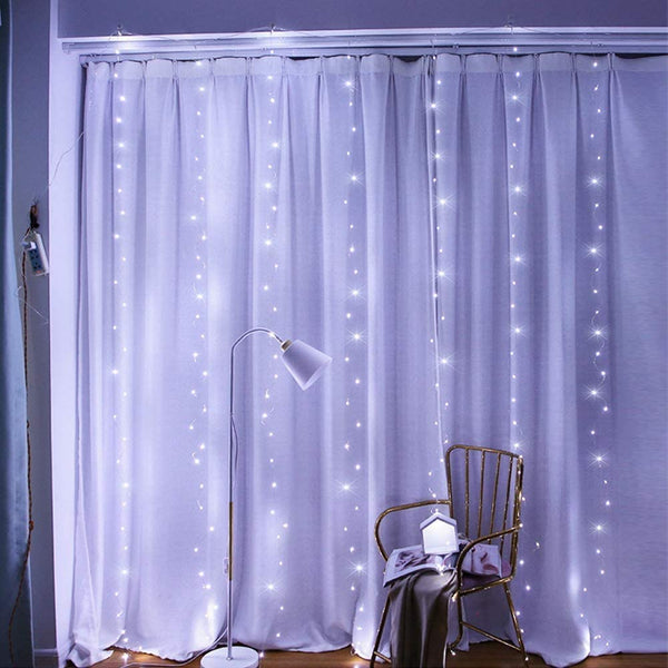 300 LEDs Window Curtain Fairy Lights 8 Modes and Remote Control for Bedroom (Cool White, 300 x 300cm) Deals499