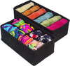 4 Pack Foldable Drawer Dividers Storage Boxes (Black) from Deals499 at Deals499