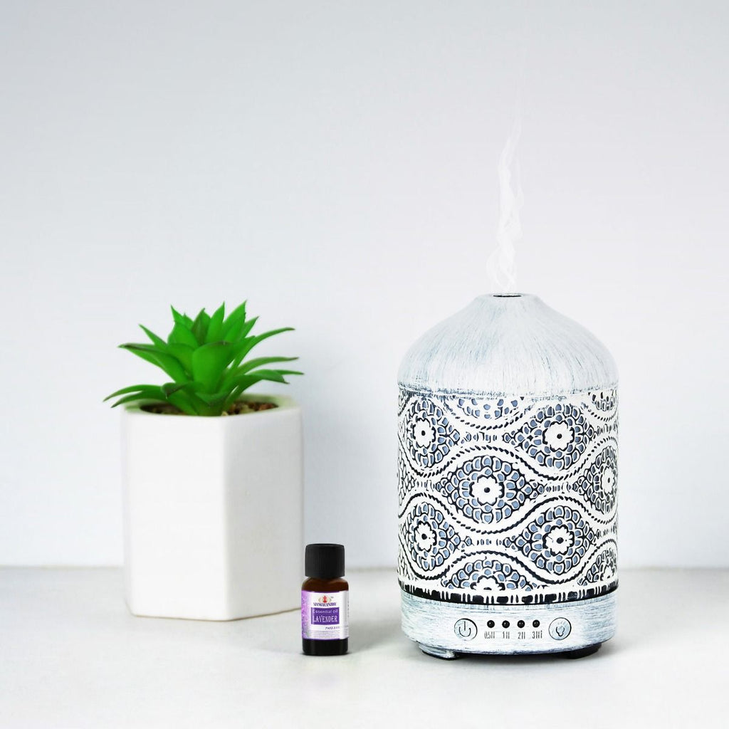 activiva 100ml Metal Essential Oil and Aroma Diffuser-Vintage White Deals499