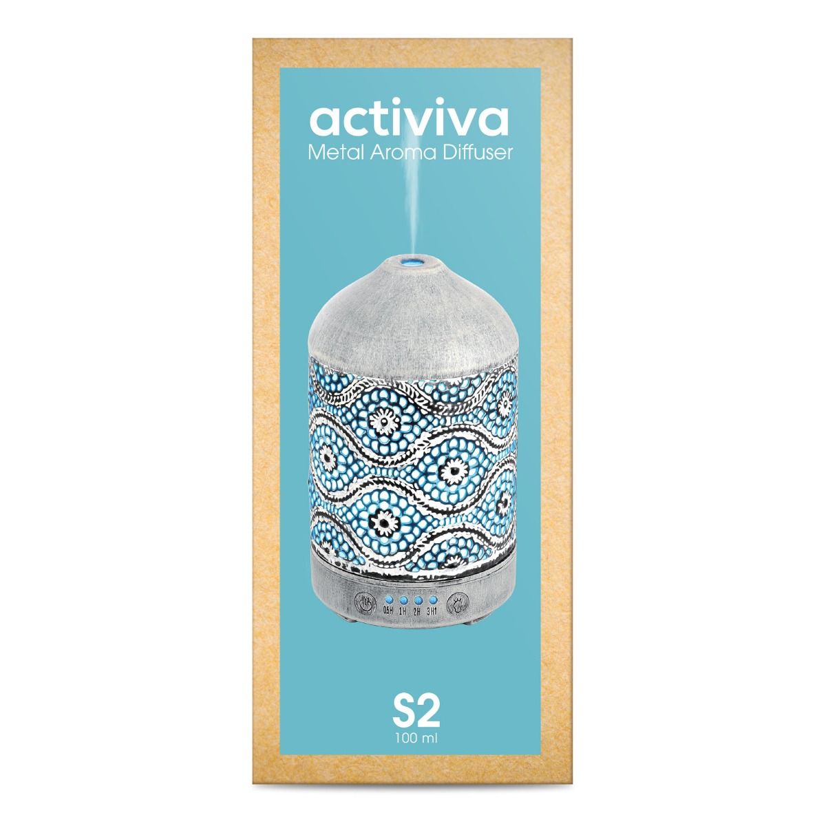 activiva 100ml Metal Essential Oil and Aroma Diffuser-Vintage White Deals499