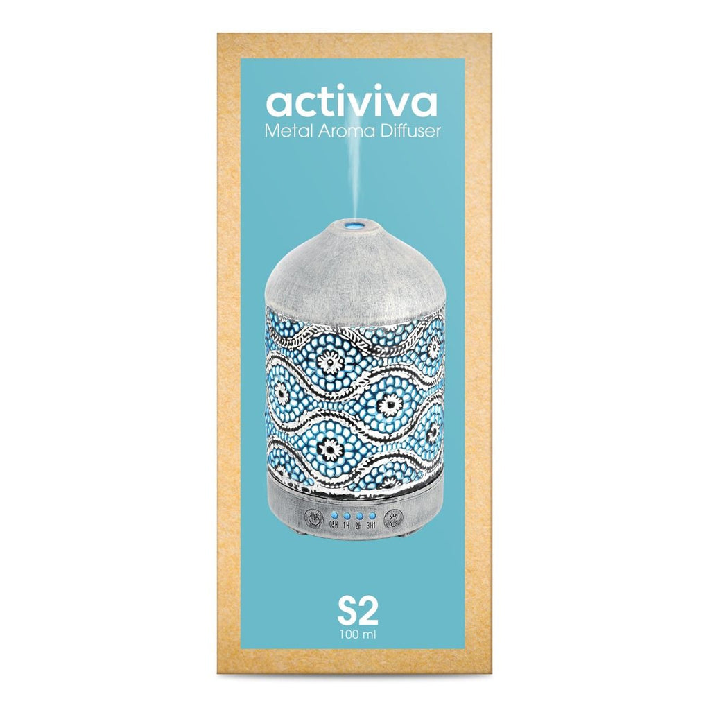 activiva 100ml Metal Essential Oil and Aroma Diffuser-Vintage White Deals499