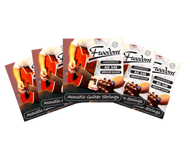 Freedom 10 Pack Acoustic Guitar Strings - Medium Gauge AG349-10PK Deals499
