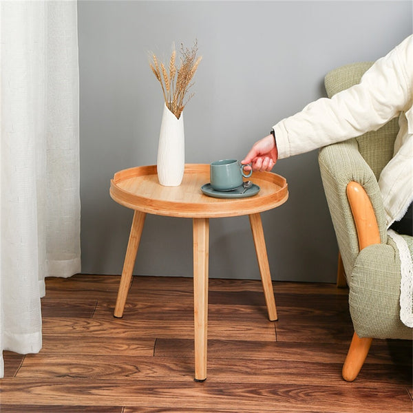 Sommer Bamboo Round Coffee Side Table Deals499