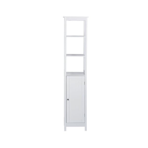 Sian Bathroom Tall Storage Cabinet Organiser With Shelves - White Deals499