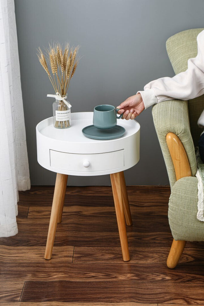 Ezeenq Tray Top Bedside Table Side Table Bedroom Drawers Deals499