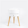 Kumoo Round Side Table With Storage White Deals499