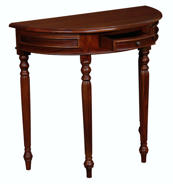Turn Leg Half Round Sofa Table (Mahogany) Deals499