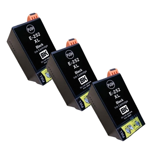 Compatible Premium 3 x 252XL  High Capacity Black Ink Cartridge - for use in Epson Printers Deals499