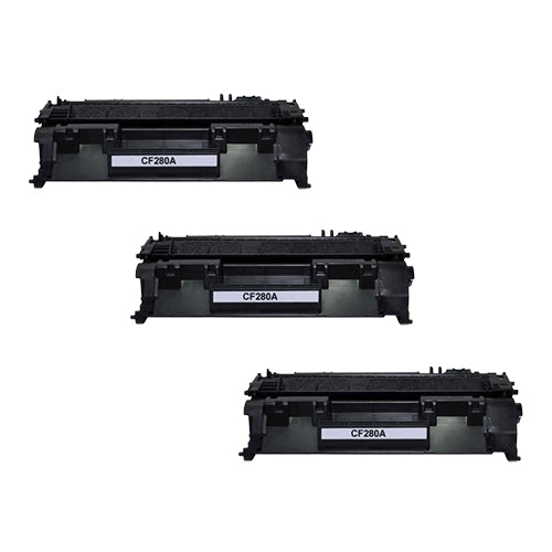 Compatible Premium 3 x  80A  Toner Cartridge CF280A - for use in HP Printers Deals499