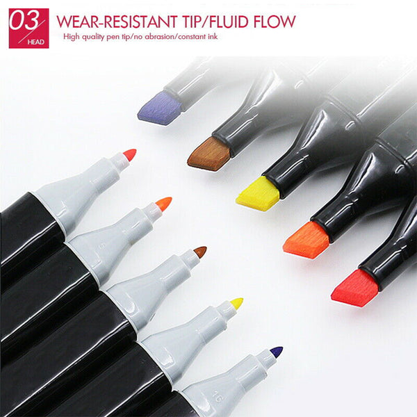 80 Colors Marker Pen Set Dual Headed Graphic Artist Sketch Copic Markers Deals499