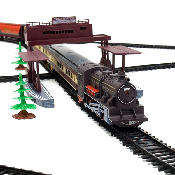Electric Large Classic Train Set Rail Track Carriages Kids Vehicle Toy Gift Deals499