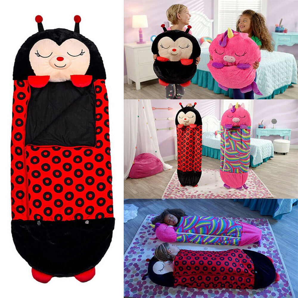 Large Size Happy Sleeping Bag Child Pillow Birthday Gift Camping Kids Nappers Black Deals499