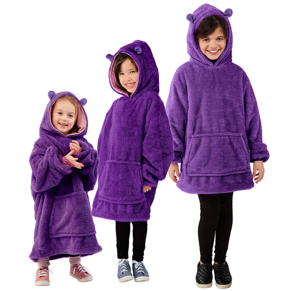 Kids Comfy Blanket Hoodie Ultra Plush Giant Sweatshirt Huggle Fleece Warm Hooded Deals499